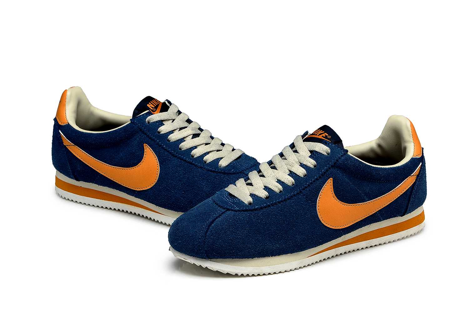 Nike Cortez Fur femme chaussure nike cortez dark blue yellow en ligne